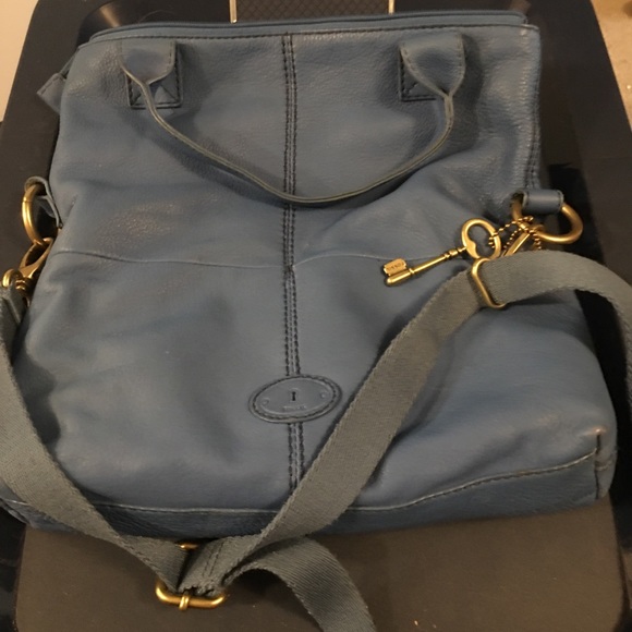 Fossil Handbags - Fossil blue leather purse